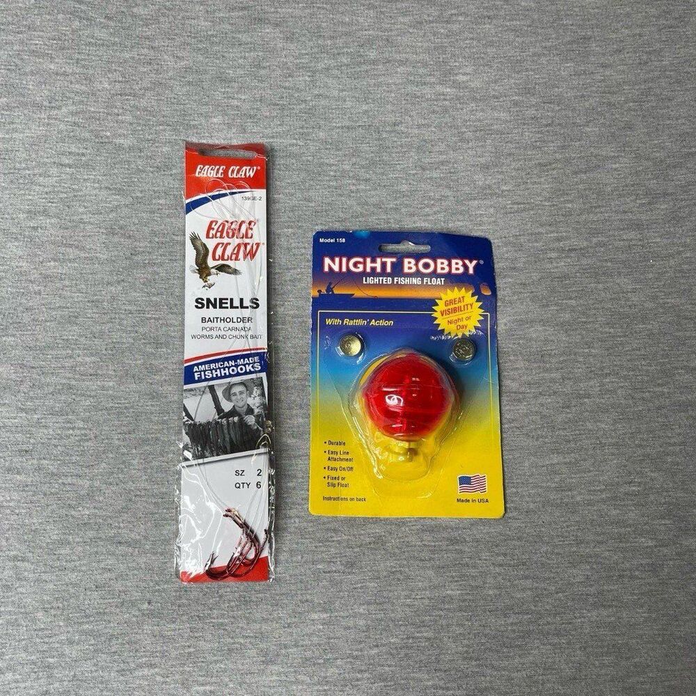 Night Bobby & Eagle Claw Treble Hook Fishing 2 PCS. Set